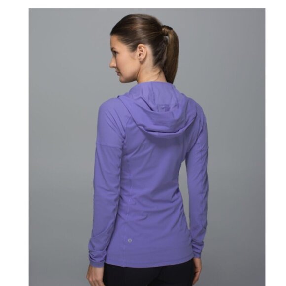 Lululemon Runbeam Long Sleeve UPF Ponytail Athletic Running Hoodie- Lilac Blue - Picture 2 of 12